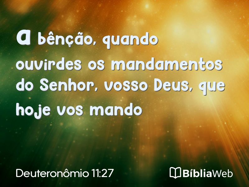 Deuteronômio 11:27 em imagem para compartilhar