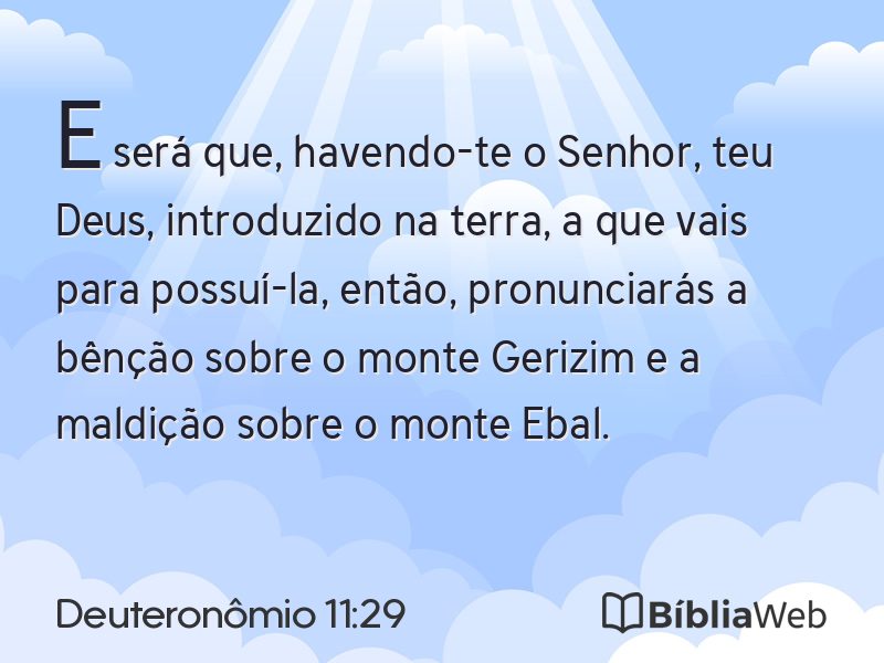 Deuteronômio 11:29 em imagem para compartilhar