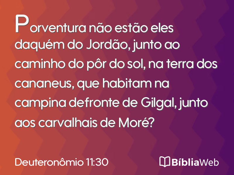 Deuteronômio 11:30 em imagem para compartilhar