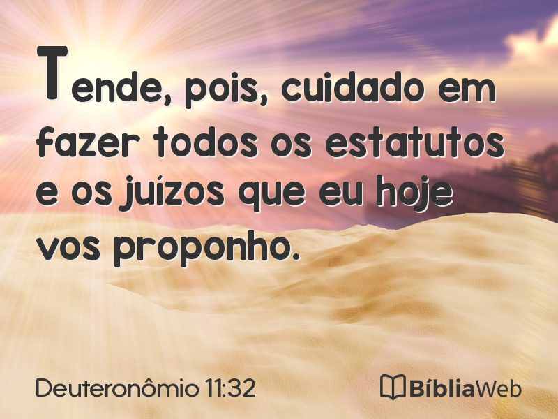 Deuteronômio 11:32 em imagem para compartilhar