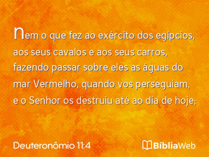Deuteronômio 11:4 em imagem para compartilhar