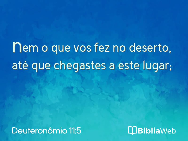 Deuteronômio 11:5 em imagem para compartilhar