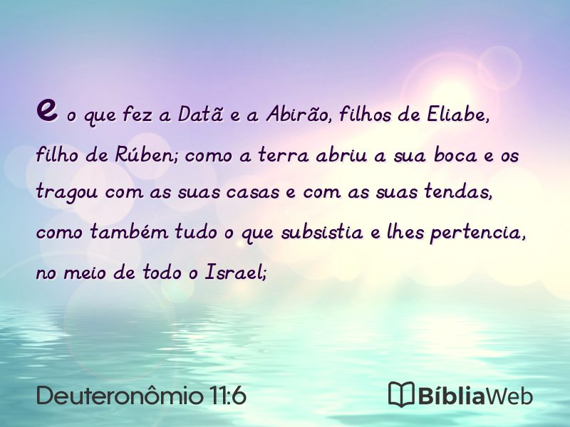 Deuteronômio 11:6 em imagem para compartilhar