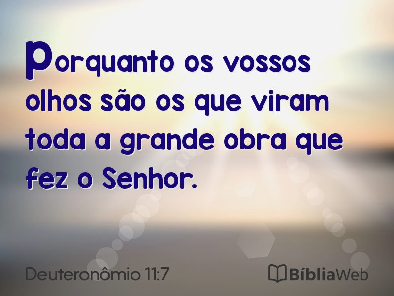 Deuteronômio 11:7 em imagem para compartilhar