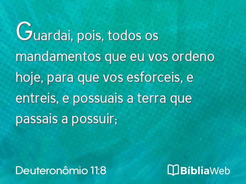 Deuteronômio 11:8 em imagem para compartilhar