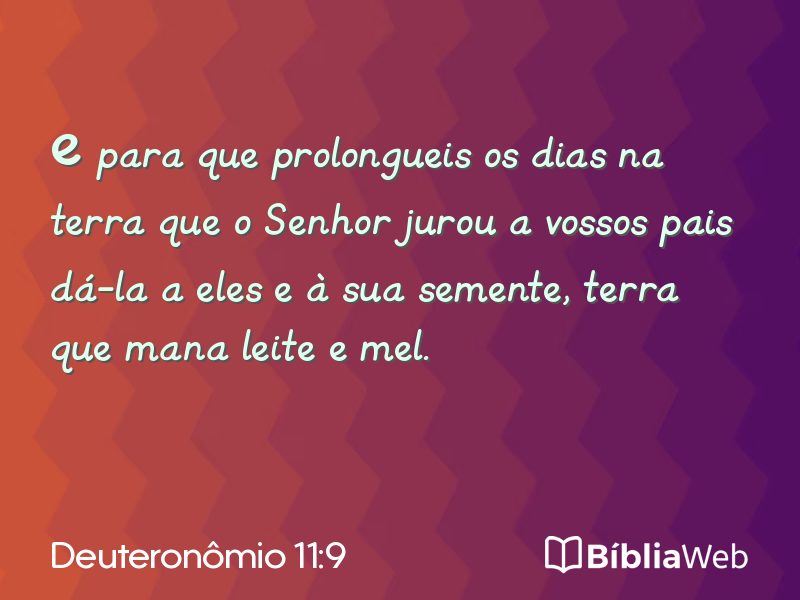 Deuteronômio 11:9 em imagem para compartilhar
