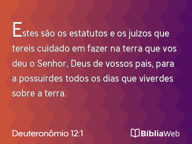 Deuteronômio 12:1 em imagem para compartilhar