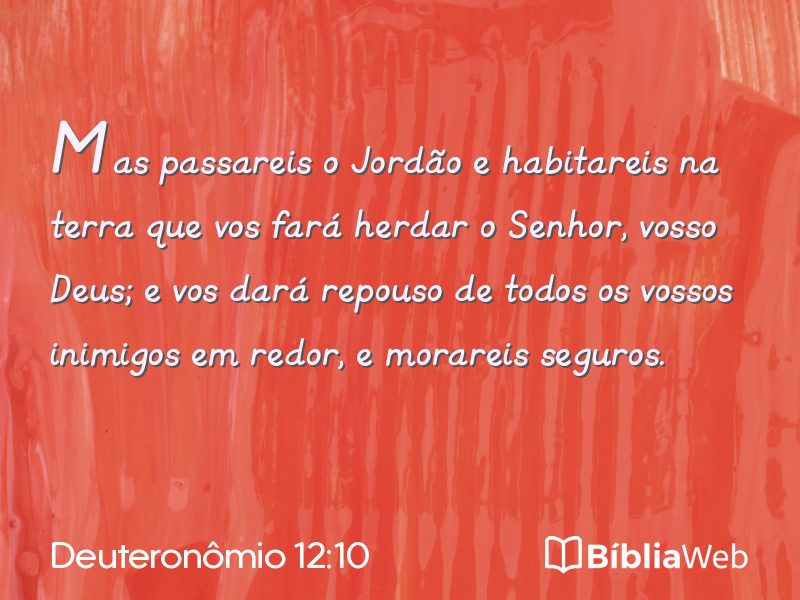 Deuteronômio 12:10 em imagem para compartilhar