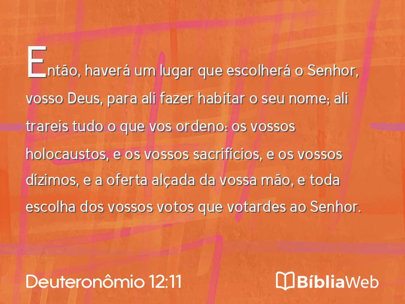 Deuteronômio 12:11 em imagem para compartilhar
