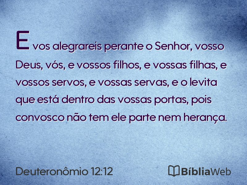 Deuteronômio 12:12 em imagem para compartilhar