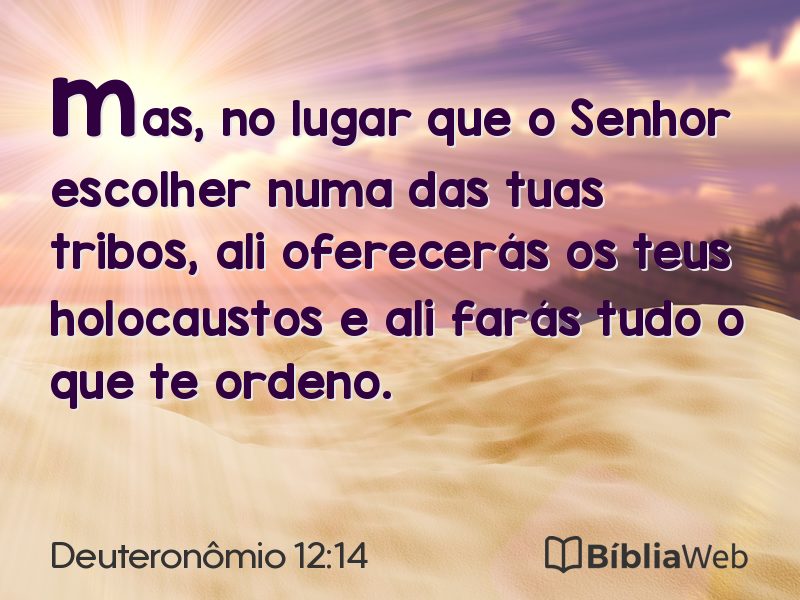 Deuteronômio 12:14 em imagem para compartilhar