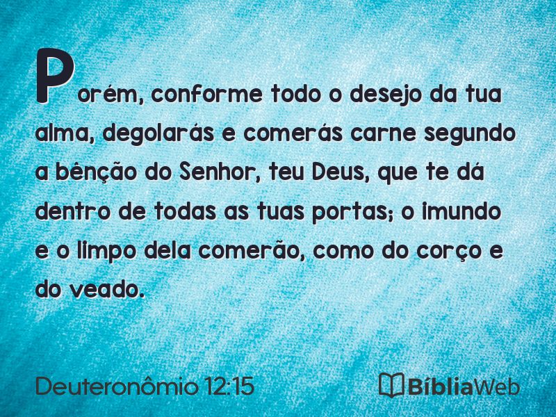 Deuteronômio 12:15 em imagem para compartilhar
