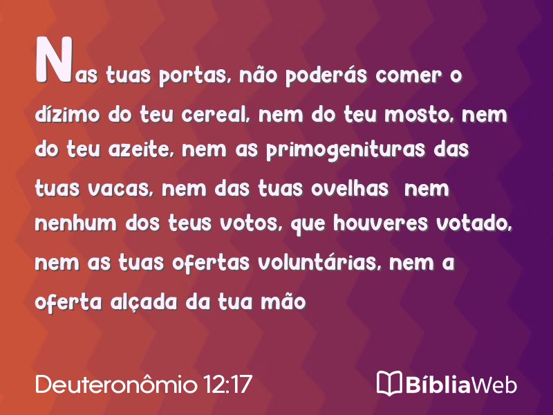 Deuteronômio 12:17 em imagem para compartilhar