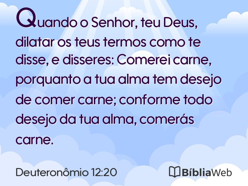 Deuteronômio 12:20 em imagem para compartilhar