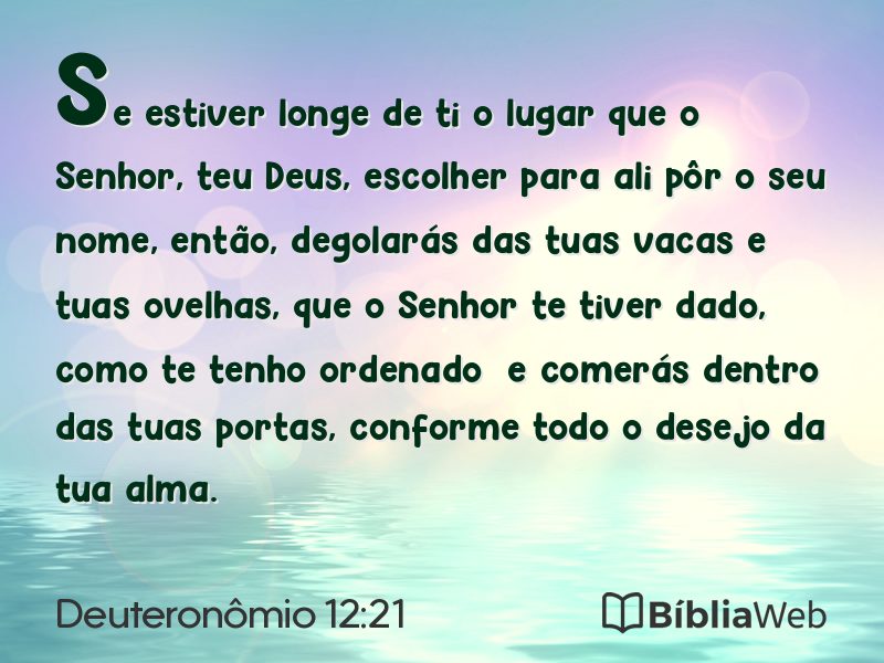 Deuteronômio 12:21 em imagem para compartilhar