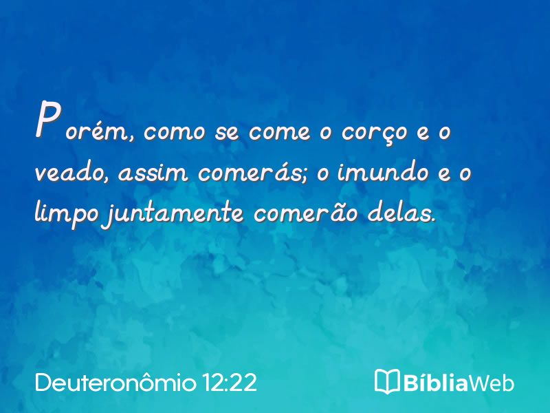 Deuteronômio 12:22 em imagem para compartilhar