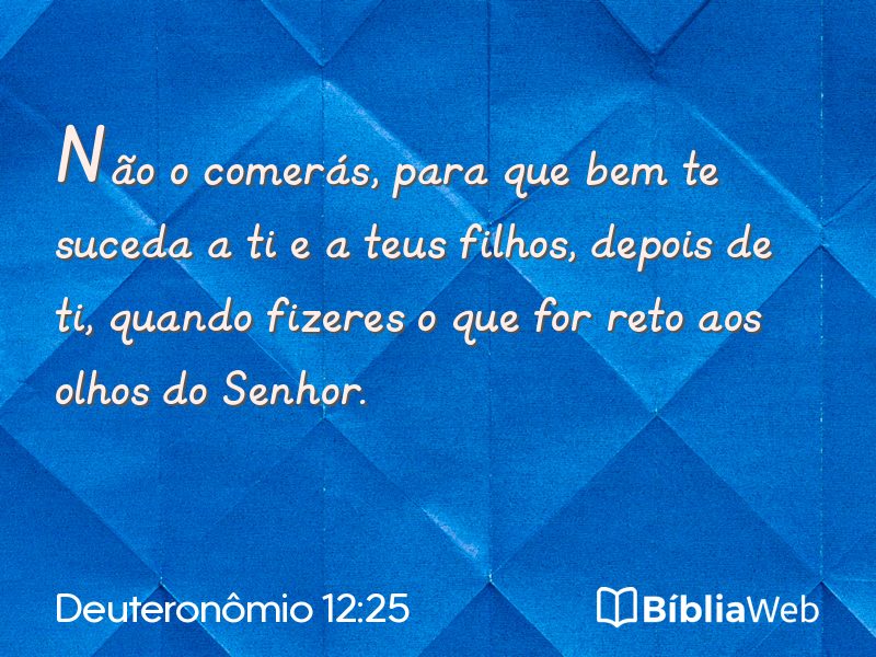 Deuteronômio 12:25 em imagem para compartilhar
