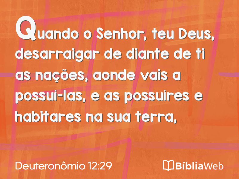 Deuteronômio 12:29 em imagem para compartilhar
