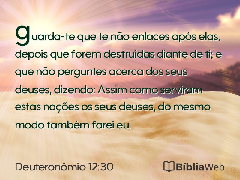 Deuteronômio 12:30 em imagem para compartilhar