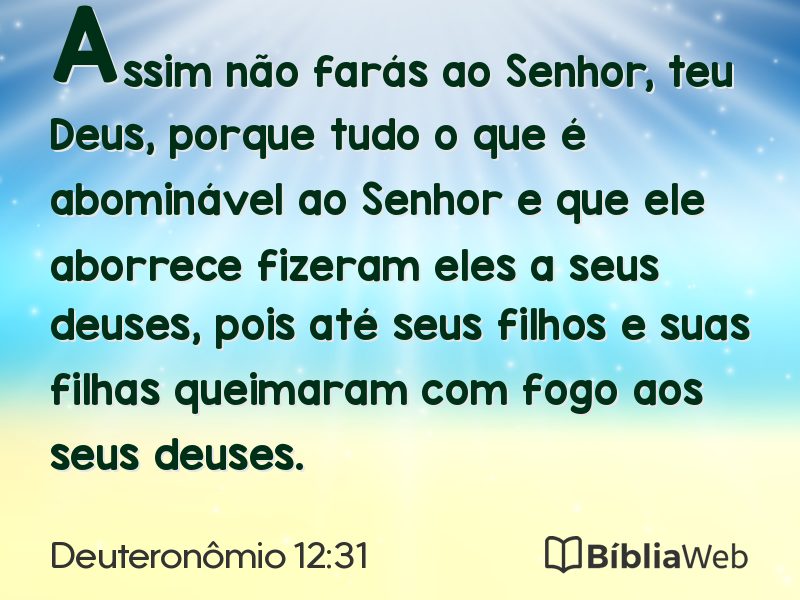 Deuteronômio 12:31 em imagem para compartilhar