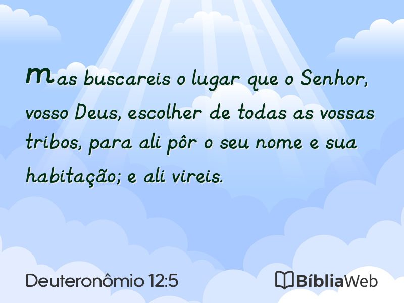 Deuteronômio 12:5 em imagem para compartilhar