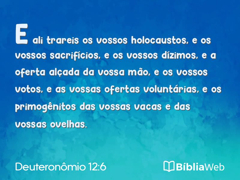 Deuteronômio 12:6 em imagem para compartilhar