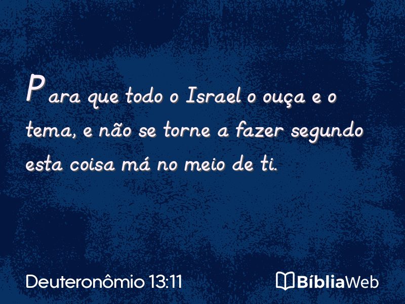 Deuteronômio 13:11 em imagem para compartilhar