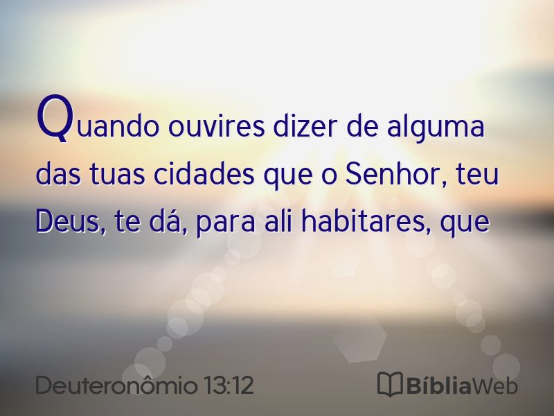 Deuteronômio 13:12 em imagem para compartilhar