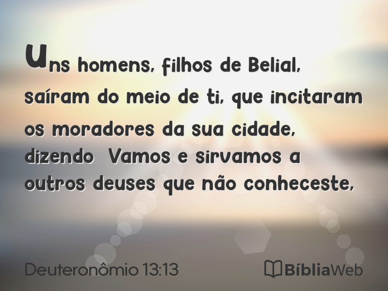 Deuteronômio 13:13 em imagem para compartilhar