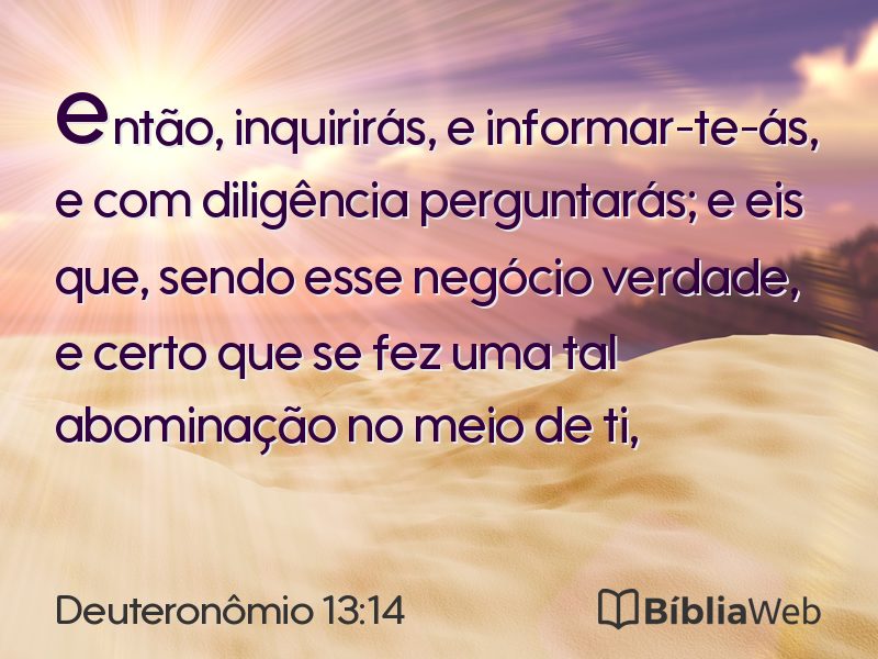 Deuteronômio 13:14 em imagem para compartilhar