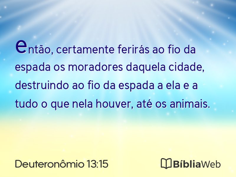 Deuteronômio 13:15 em imagem para compartilhar