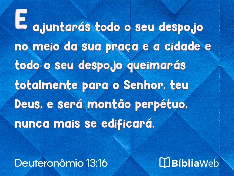 Deuteronômio 13:16 em imagem para compartilhar