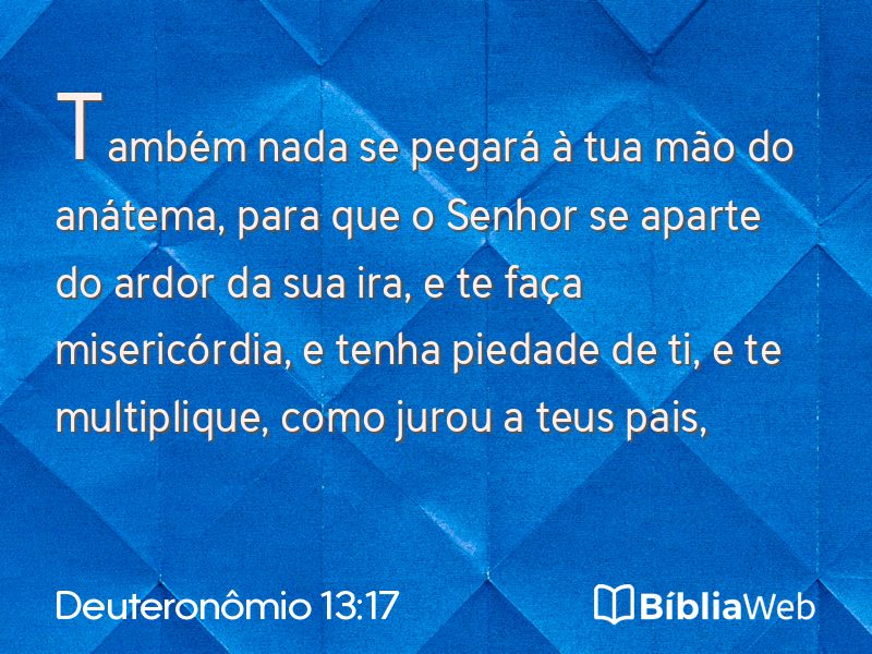 Deuteronômio 13:17 em imagem para compartilhar