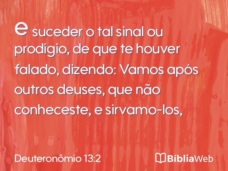 Deuteronômio 13:2 em imagem para compartilhar