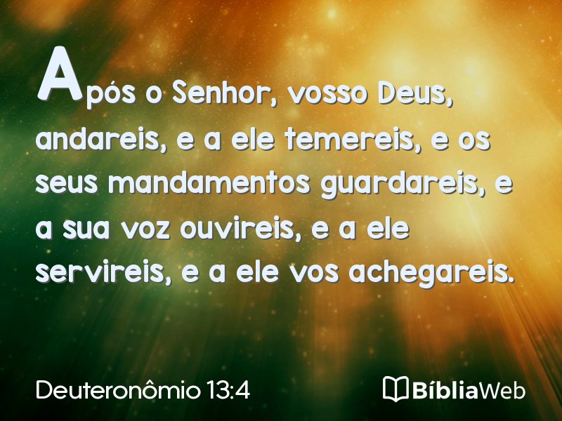 Deuteronômio 13:4 em imagem para compartilhar