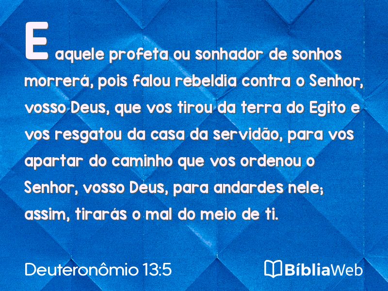 Deuteronômio 13:5 em imagem para compartilhar