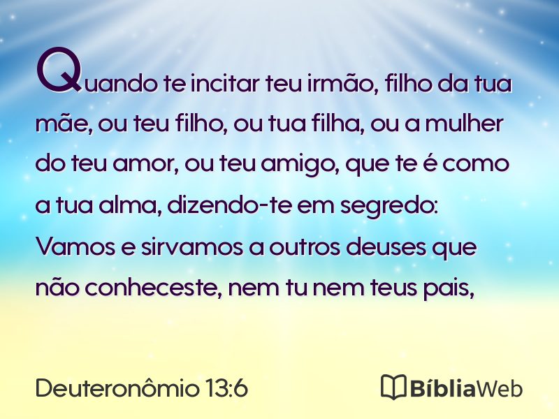 Deuteronômio 13:6 em imagem para compartilhar