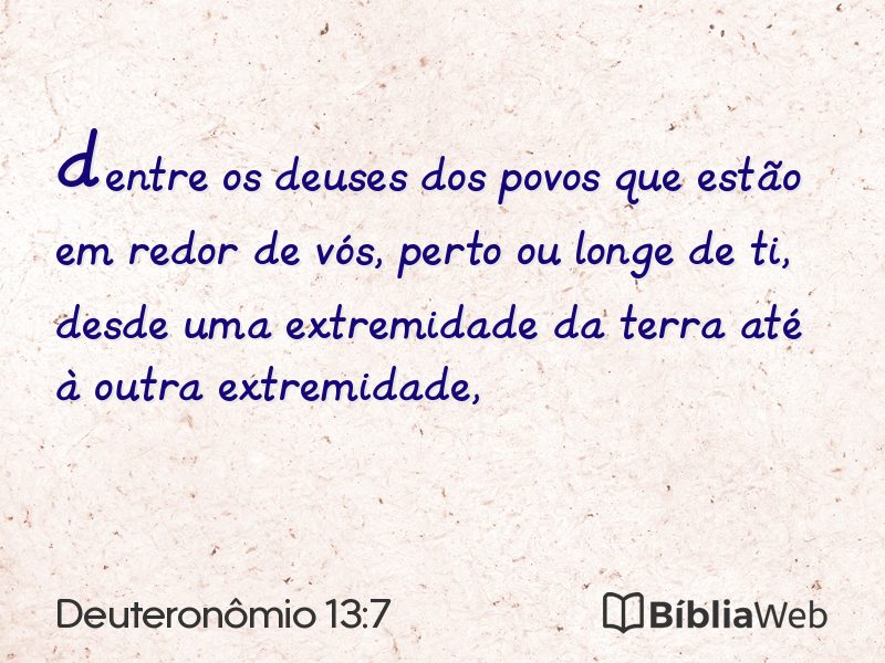 Deuteronômio 13:7 em imagem para compartilhar