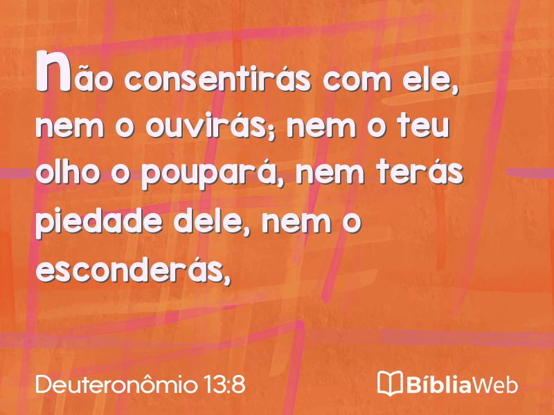 Deuteronômio 13:8 em imagem para compartilhar