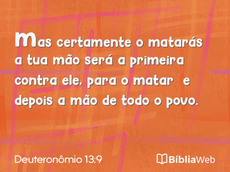 Deuteronômio 13:9 em imagem para compartilhar