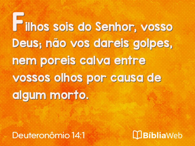 Deuteronômio 14:1 em imagem para compartilhar