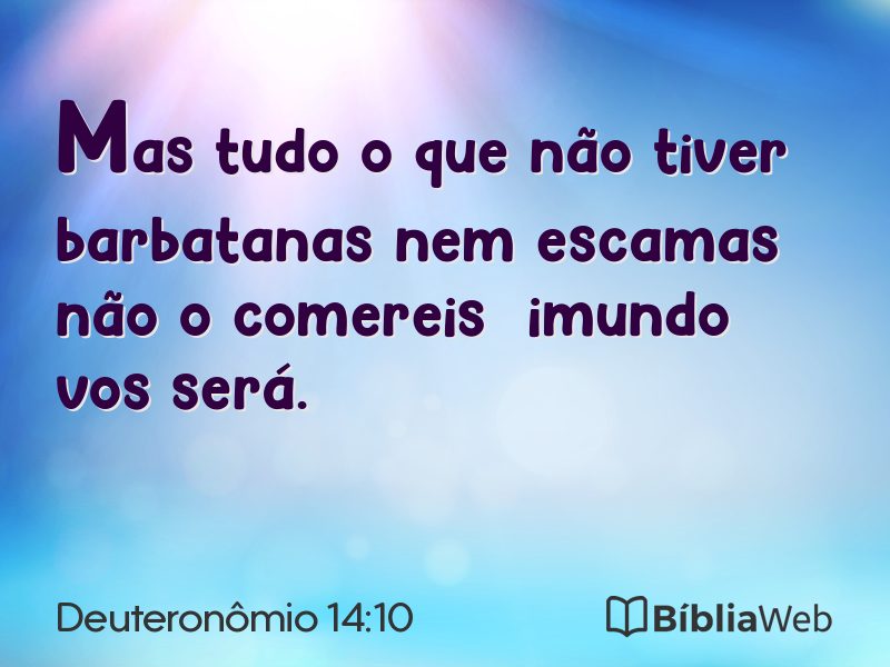 Deuteronômio 14:10 em imagem para compartilhar