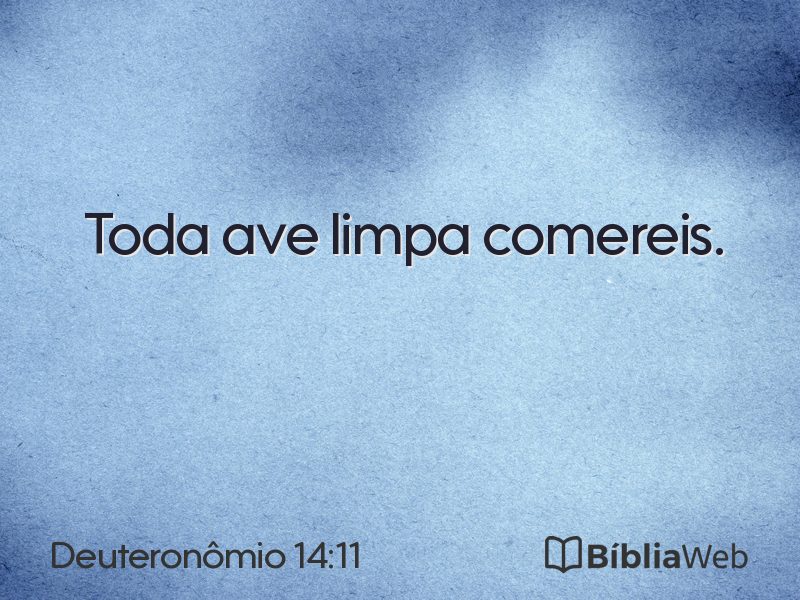 Deuteronômio 14:11 em imagem para compartilhar