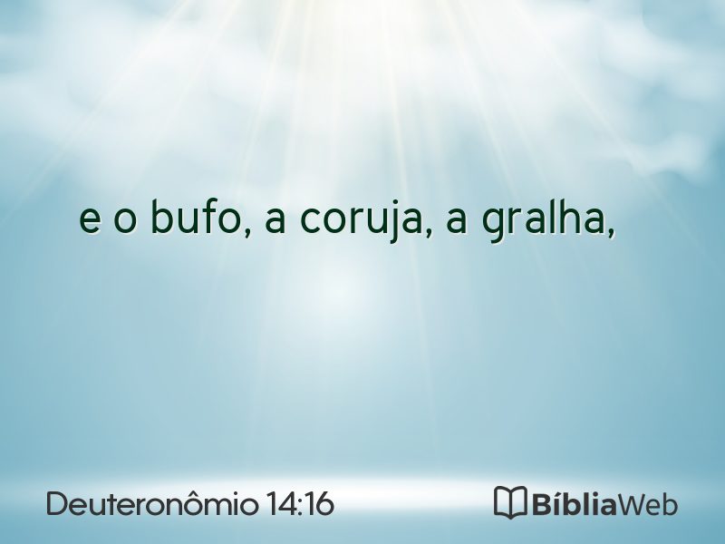 Deuteronômio 14:16 em imagem para compartilhar