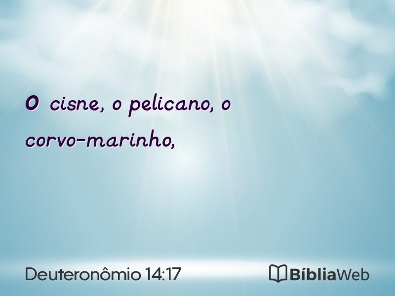 Deuteronômio 14:17 em imagem para compartilhar