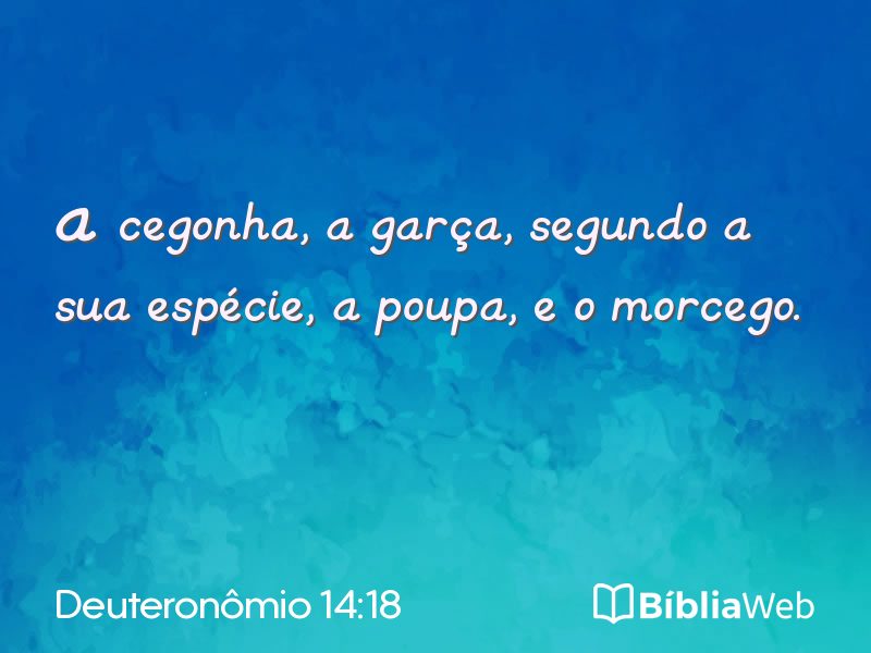 Deuteronômio 14:18 em imagem para compartilhar
