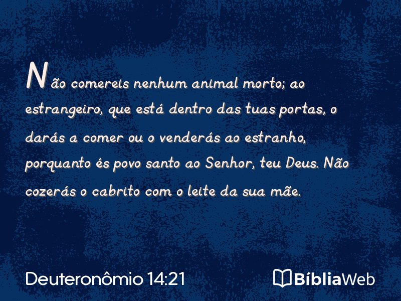 Deuteronômio 14:21 em imagem para compartilhar