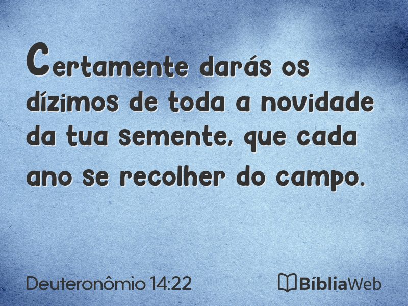 Deuteronômio 14:22 em imagem para compartilhar