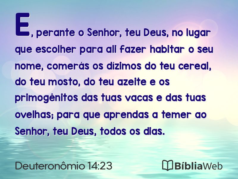 Deuteronômio 14:23 em imagem para compartilhar