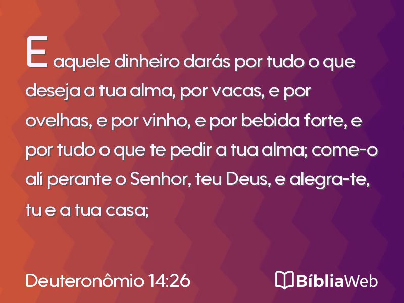 Deuteronômio 14:26 em imagem para compartilhar